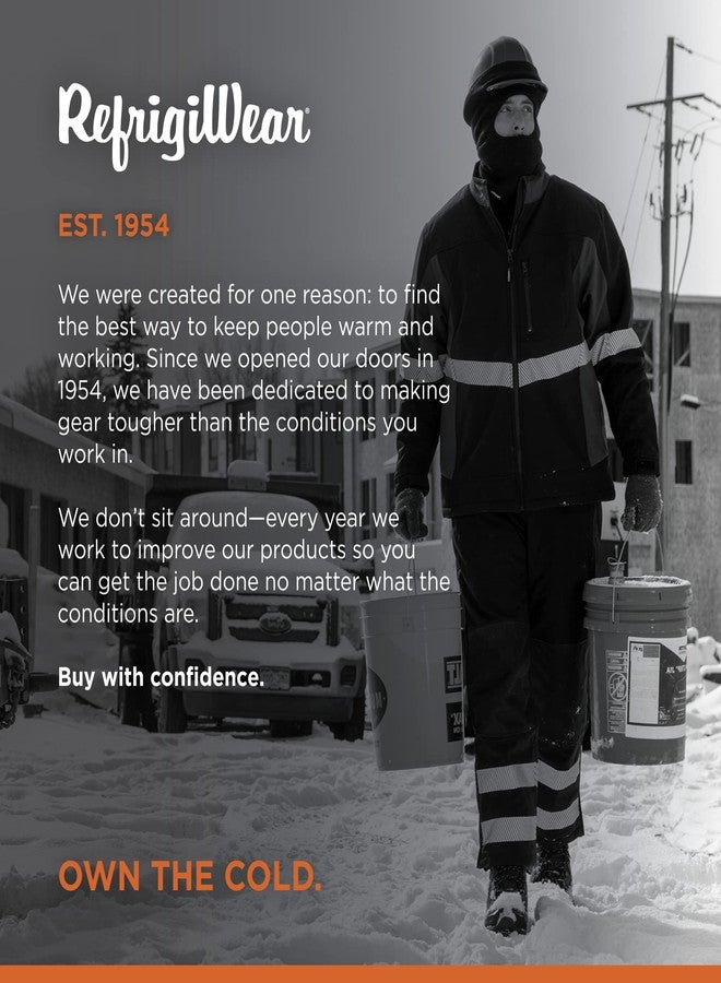 RefrigiWear Hard Hat Balaclava - 2-Layer Long Neck Face Mask for Cold Weather Work, Black - One Size - Image 5